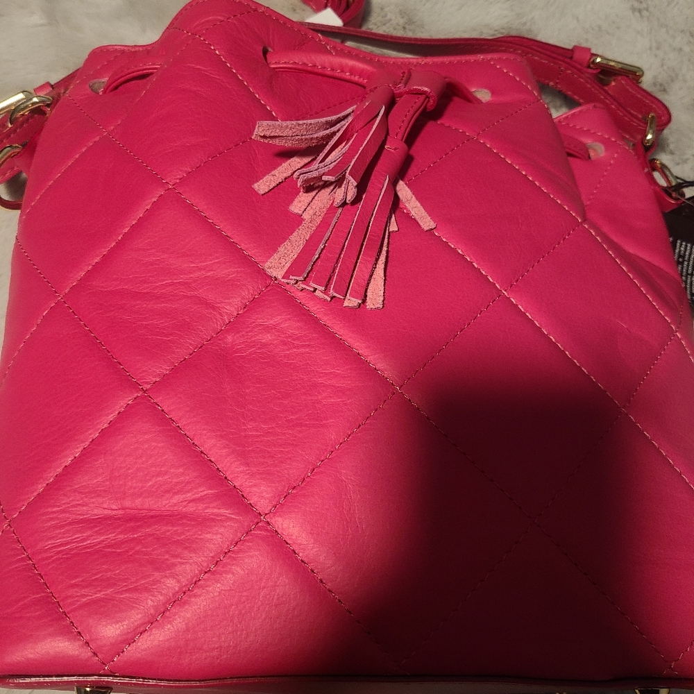 Valentina Fiore Made In Italy Quilted Leather Handbag